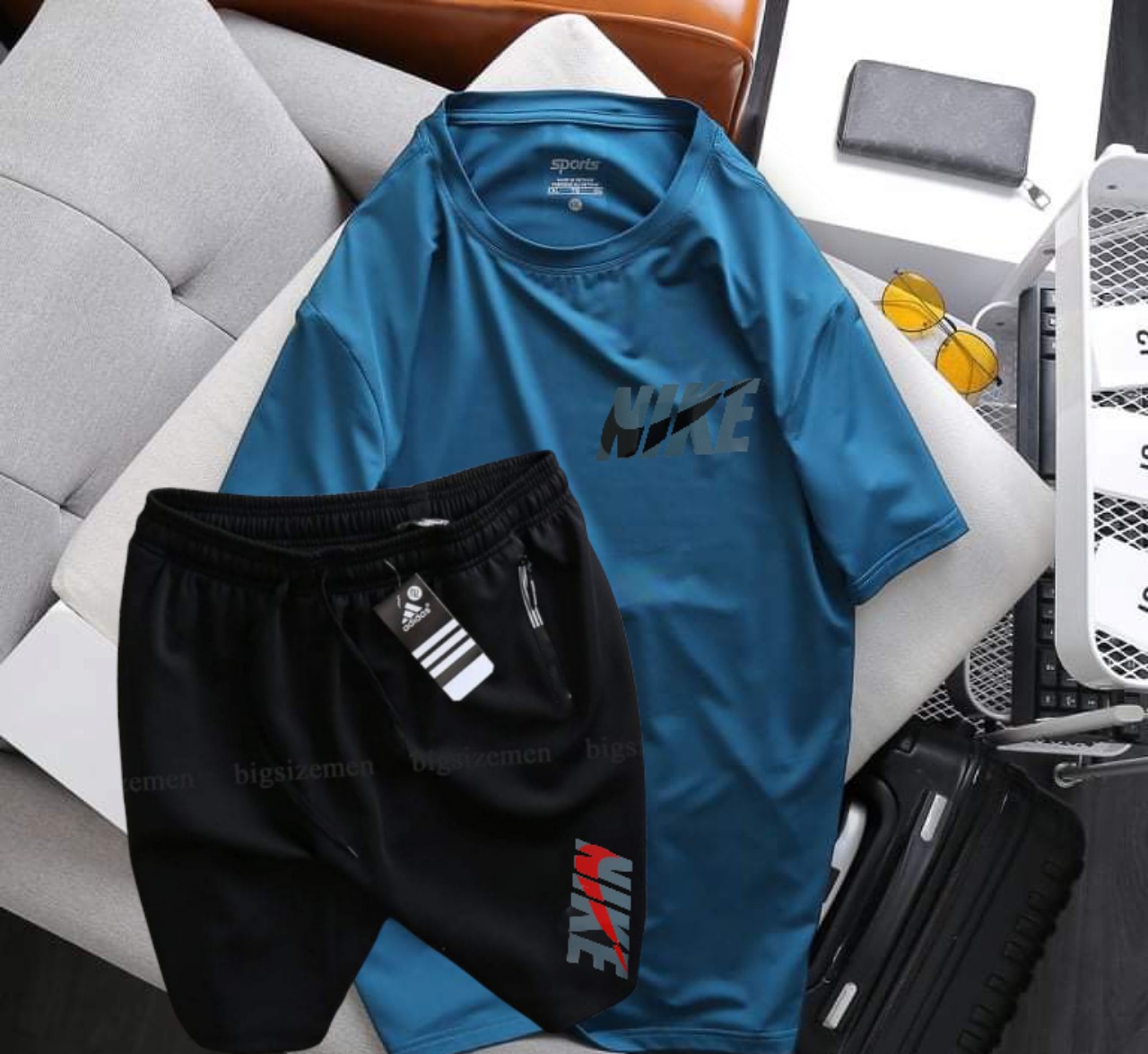 Set bộ thun ngắn nam size lớn bigsize 80 - 140kg mã bottng9-04-35