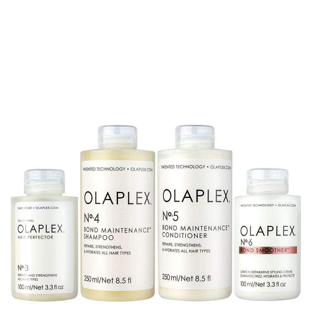 Olaplex no.4, olaplex no.5 + olaplex no.3 và xả khô olaplex no.6 phục hồi tóc hư 250ml + 250ml + 100ml + 100ml