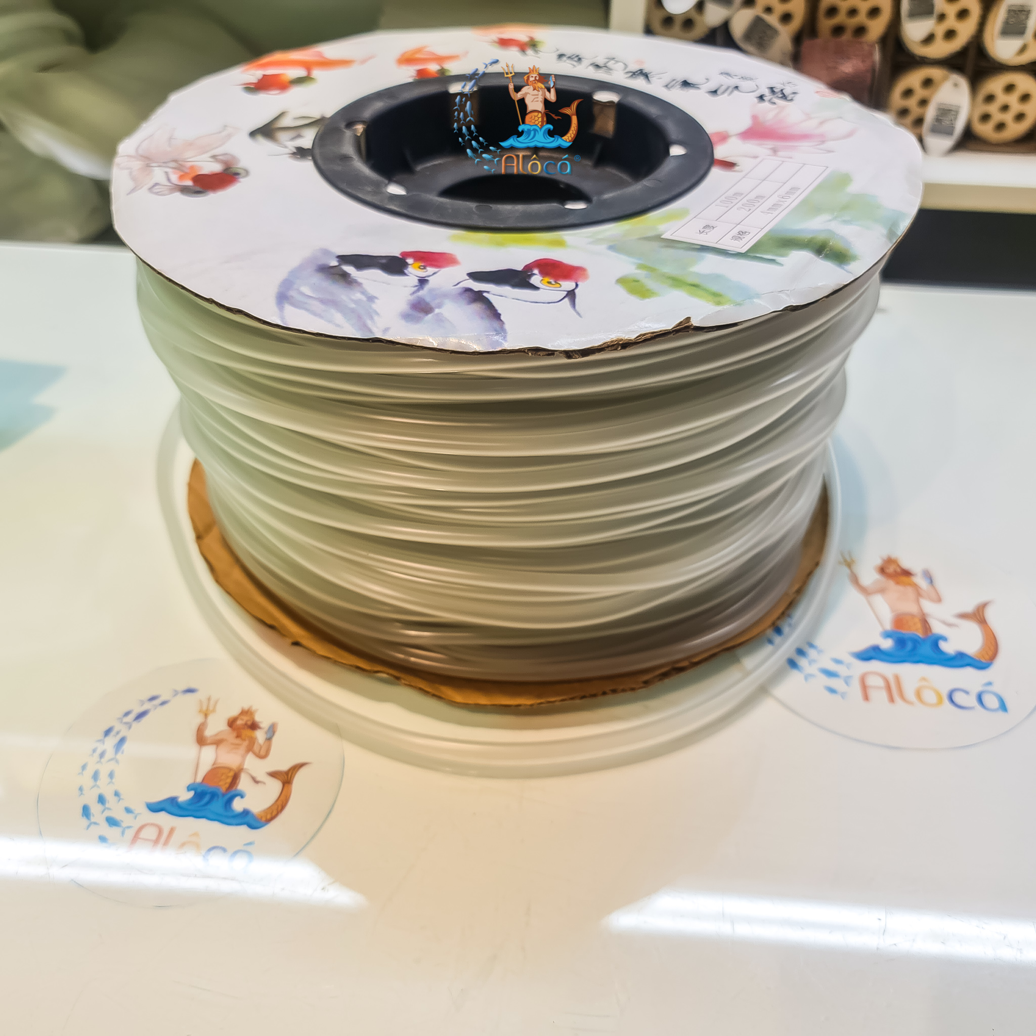 Dây sủi oxy cho bể cá cảnh đường kính 4mm dài 1m, cuộn 200m.
