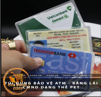 Vỏ bọc thẻ ATM, thẻ CCCD, bằng lái xe, thẻ tín dụng trong suốt