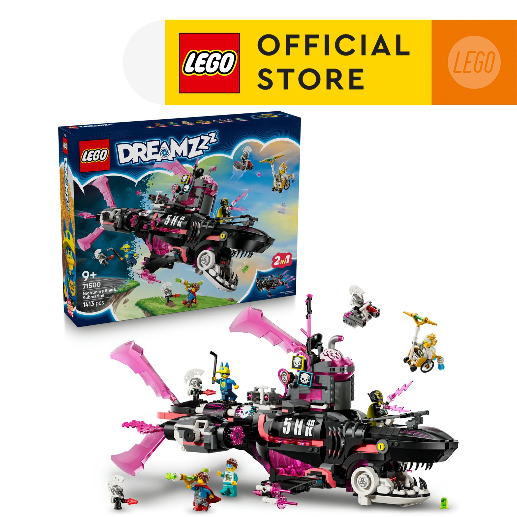 LEGO DREAMZzz 71497 Cooper's Tiger Mech & Zero's Hot Rod Car (1006