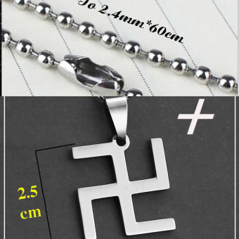 MẶT DÂY CHUYỀN INOX CHỮ VẠN TRONG PHẬT GIÁO - Tặng dây bi 2.4 mm -độc đáo cá tính - đẹp không đen không gỉ