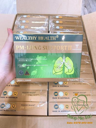 Viên uống giải độc và bổ phổi Wealthy Health PM Lung Support II 60 Tablets