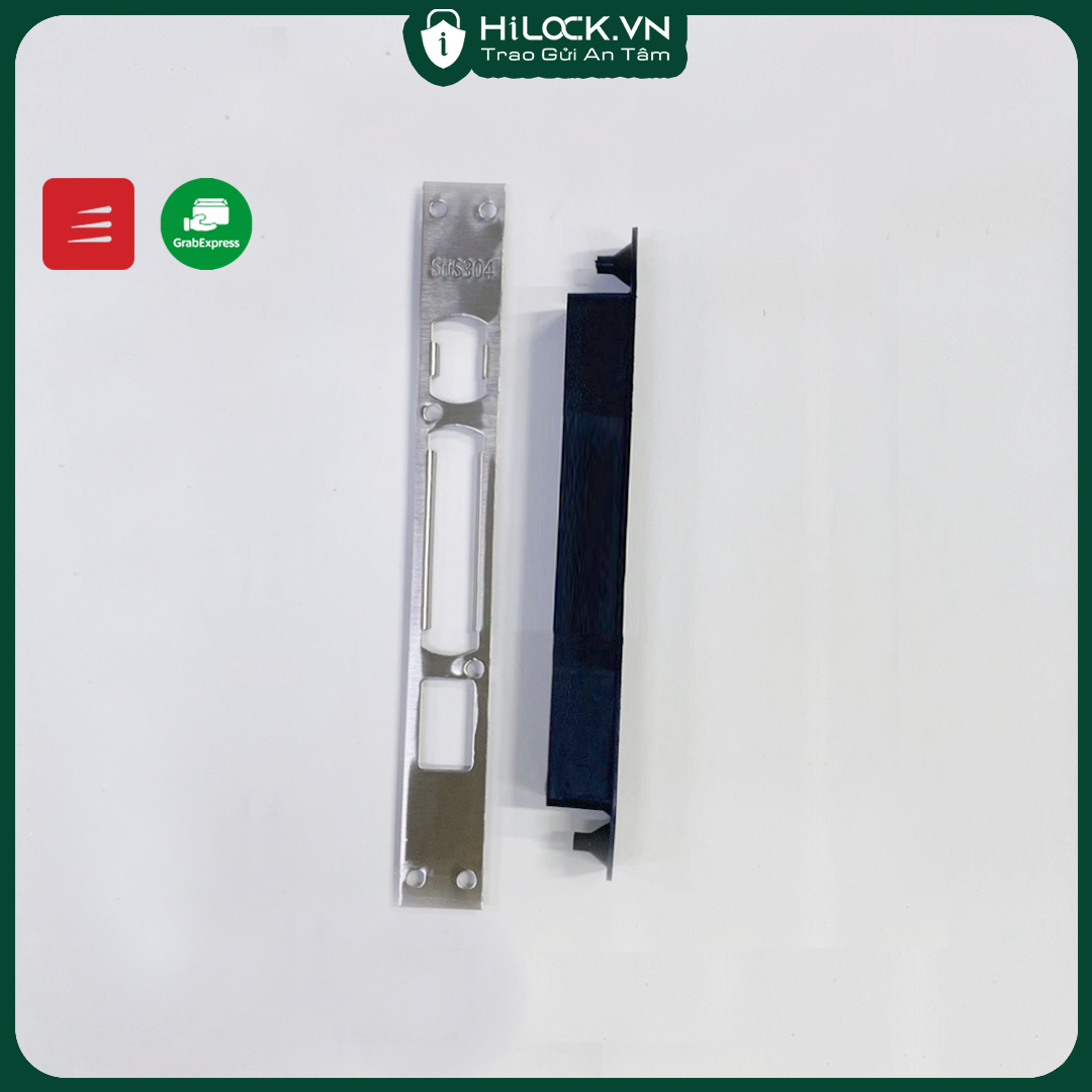 Mồm khóa, Ốp phụ inox và nhựa âm cho khoá cửa vân tay. 240mm hilock