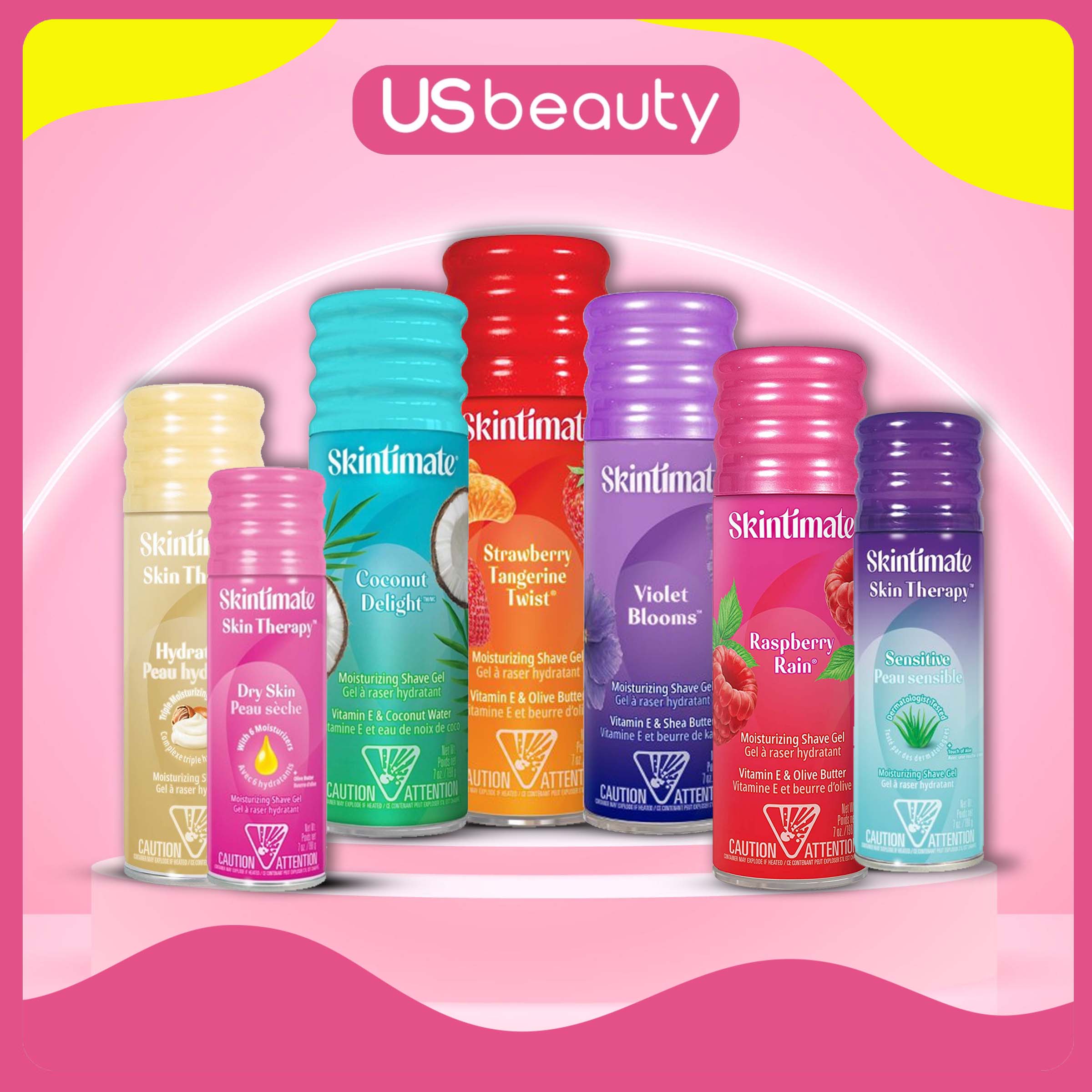 Gel Bọt Cạo Lông dành cho mọi loại da Skintimate Moisturizing Shave Gel 198g - Mỹ