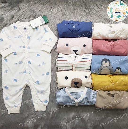 Body dài tay mỏng organic cotton h&m hm5 • 1-2m 2-4m 4-6m 6-9m 9-12m 12-18m 18-24m • choding home