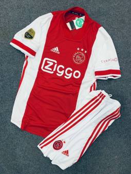 Áo quần bóng đá CLB Ajax Amsterdam-Đỏ-Polyester Thái Cao Cấp-Siêu Thoáng,Siêu Bền,Thoáng mát