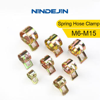 NINDEJIN 20 Cái Kẹp Ống Lò Xo Kẹp Ống Nước Ống Nhiên Liệu, Ống Mềm Chân Không Silicon M6-M15 Kẹp Dày Mạ Kẽm