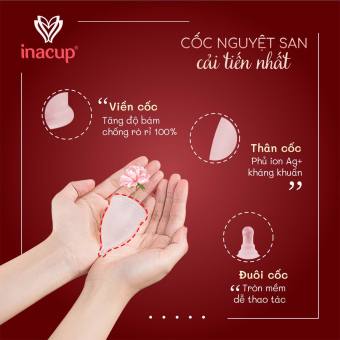 Cốc nguyệt san inacup size A 100% silicone đạt chuẩn y tế Hoa Kỳ
