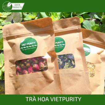 Trà hoa thảo mộc combo nhiều loại hoa sấy khô thảo mộc 15g Vietpurity