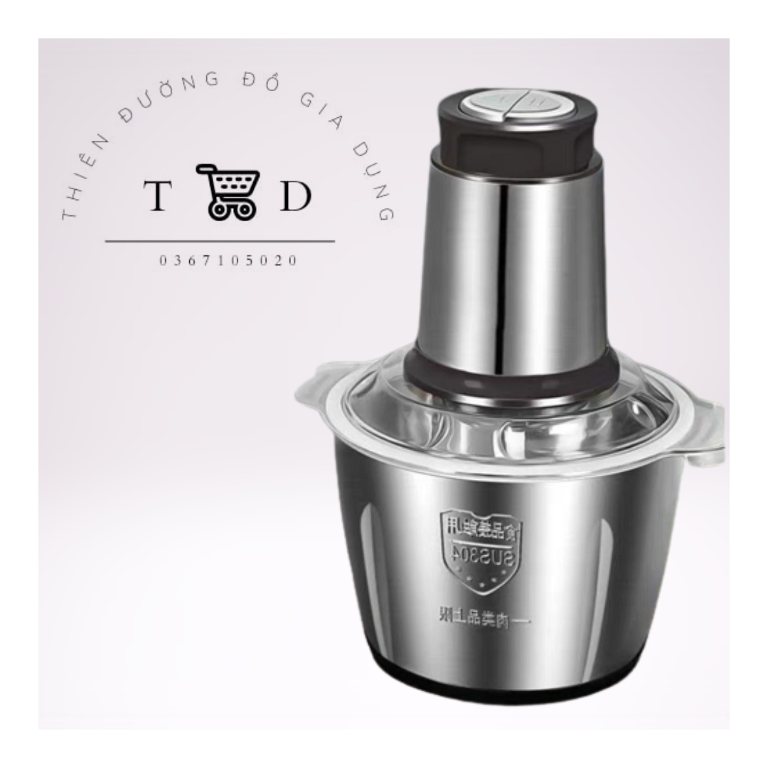 [MIỄN PHÍ VẬN CHUYỂN] Máy Xay Thịt Đa Năng Máy Xay Thịt Inox 304 dung tích 2l Xay Thịt Cá - Xay Thịt Heo - Xay Thức Ăn Dặm - Xay Đa Năng Cầm Tay - Xay Sinh Tố
