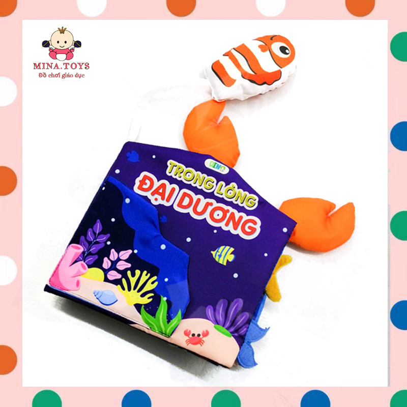 SÁCH VẢI THƠ ĐA TƯƠNG TÁC (Cỡ đại 19x19cm)  - TRONG LÒNG ĐẠI DƯƠNG