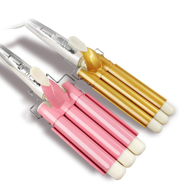 [CÒN ÍT SALE RẺ] MÁY BẤM TÓC GỢN SÓNG NOVA. Máy làm xoăn sóng Máy uốn tóc 3 trục máy tạo kiểu uốn xoăn sóng nước phong cách hàn quốc ( BẢO HÀNH 6 THÁNG )