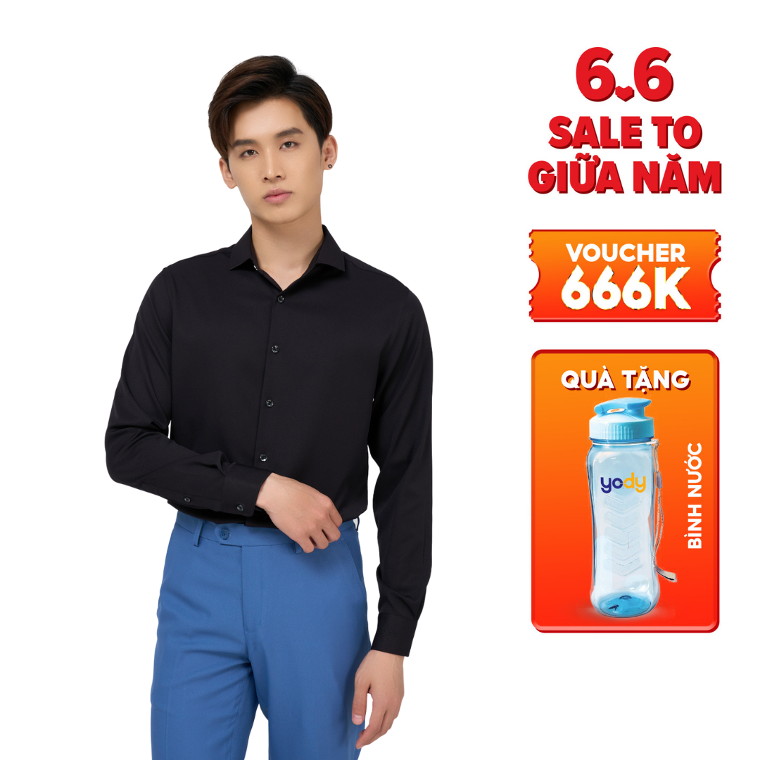 Áo sơ mi nam dài tay nano yody đẹp kiểu dáng công sở cao cấp SMM4073