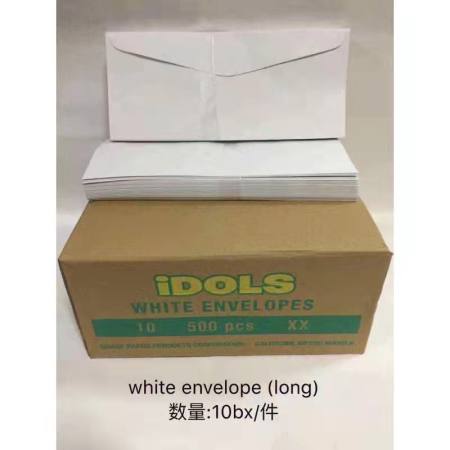 WS★COD Long white envelope 50pcs/pack long/short