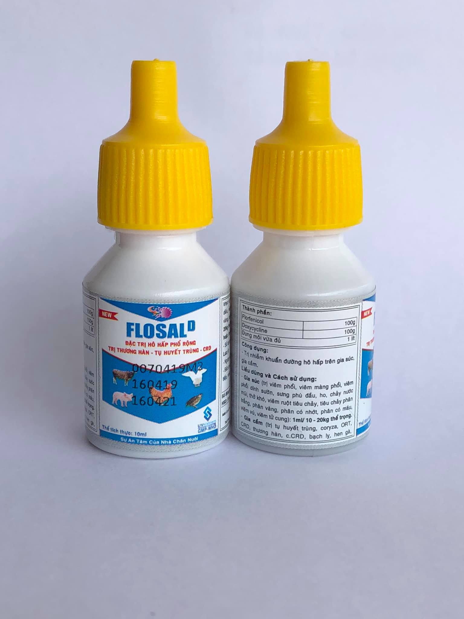 Flosal - d khò khè, tụ huyết trùng cho chim cảnh, gà đá 10ml