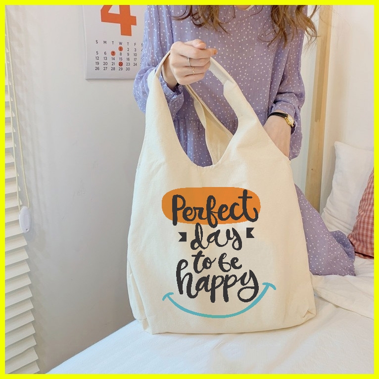 [HCM][GIÁ GỐC] Túi tote  Túi vải  Túi đeo vai . Túi xách PER FECT  vải canvas mềm với nhiều mẫu mới và hót phong cách Hàn Quốc Là 1 item không thể thiếu cho tín đồ Street Style dễ dàng phối với các trang phục yêu thích