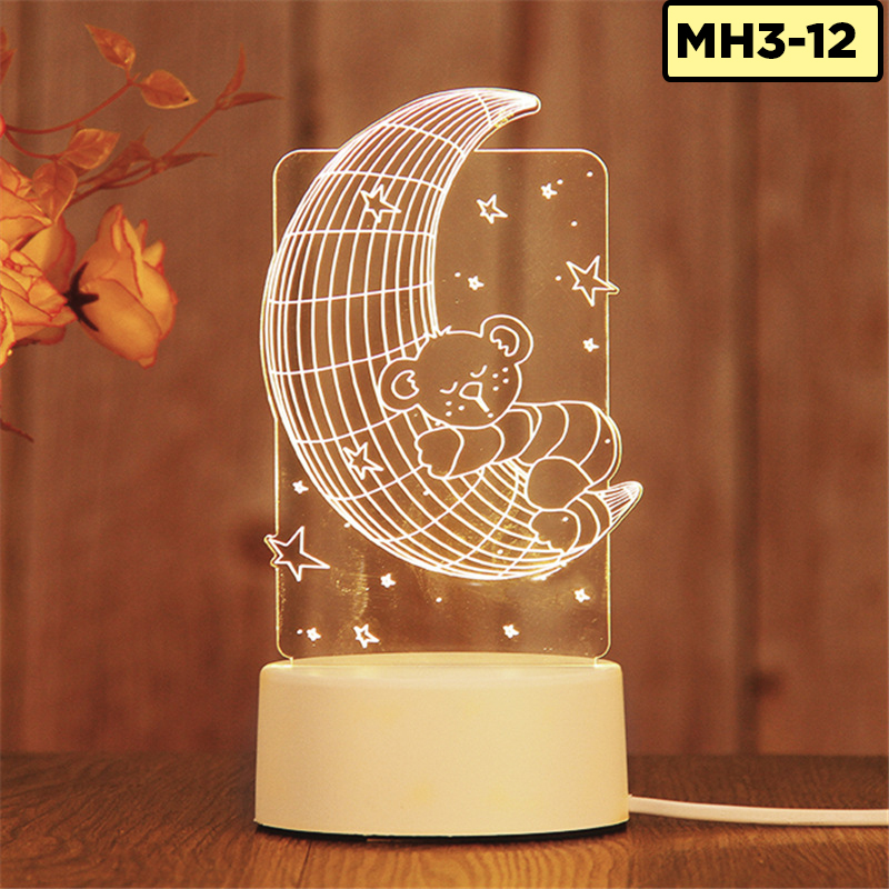 Đèn LED 3D nhiều mẫu khác nhau, quà tặng tình yêu, mô hình xe đẹp,đèn ngủ đèn trang trí decor