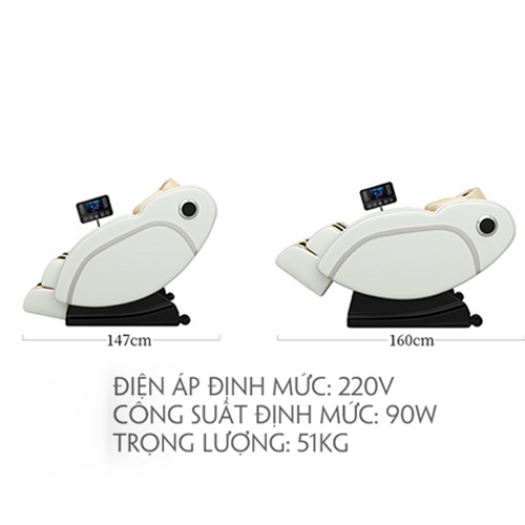 Ghế Massage Toàn Thân Trị Liệu Tự động S8 PLUS Của THOMAS HAMILTON, Ghế Mat Xa Công Nghệ 4.0, Tích Hợp Đa Chức Năng. Màn Hình Cảm Ứng Tiếng Việt Dễ Dàng Sử Dụng(có 3 màu) - HOME1688