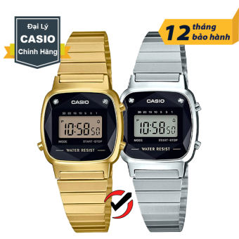 Đồng Hồ Nữ Chính Hãng Casio Anh Khuê Dây Kim Loại LA670 Diamond LA670WGAD-1DF Mạ Vàng - LA670WAD-1DF Màu Bạc