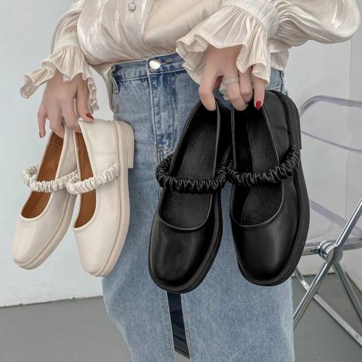 Giày đốc nữ tiểu thư quai nhún phong cách Hàn Quốc cực xinh