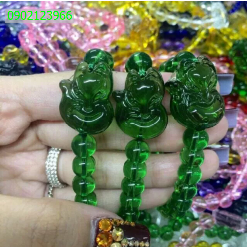 Vòng tay đá hồ ly phong thủy 10li, may mắn, tình duyên