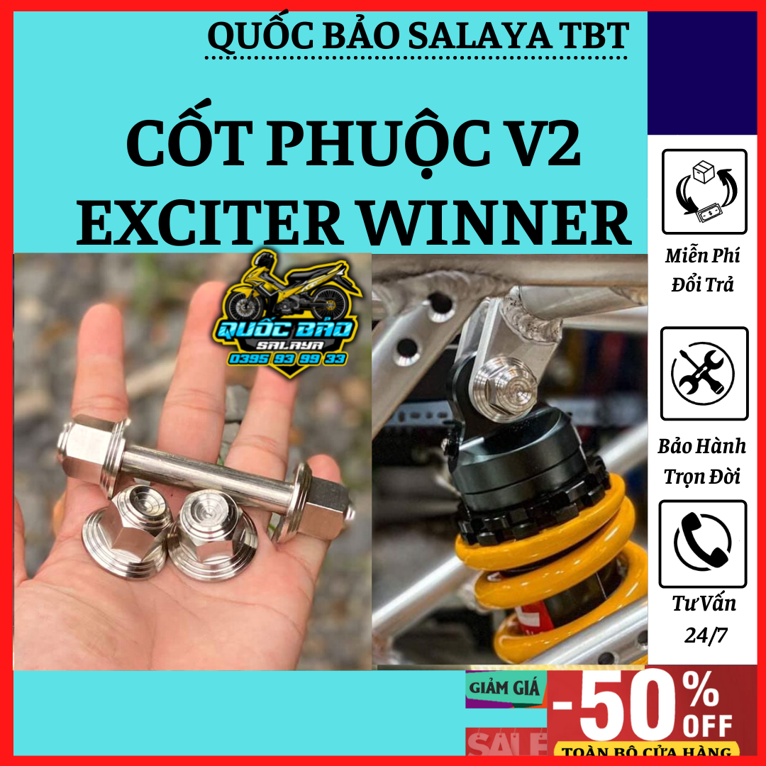 Cốt Phuộc Inox 304 Salaya Thái Lắp Chân Phuộc Ex/Winner