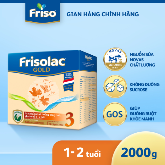 Sữa bột Frisolac Gold 3 Hộp Giấy 2KG