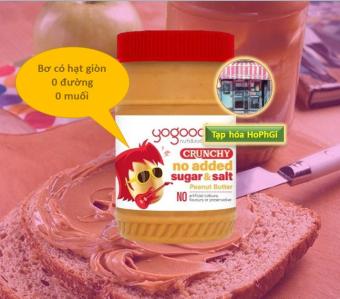BƠ ĐẬU PHỘNG KHÔNG ĐƯỜNG CÓ HẠT GIÒN (GYM, HEALTHY)/Yogood No Added Sugar Peanut Butter 453GRAM