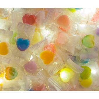 100g Kẹo cứng trái tim chua ngọt, Kẹo trái cây màu sắc, Kẹo giáng sinh