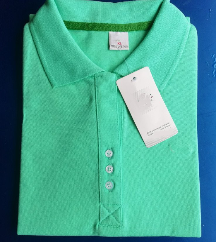 Áo Thun Cá Sấu Nữ Có Cổ -Màu Xanh Ngọc .(45-75kg)