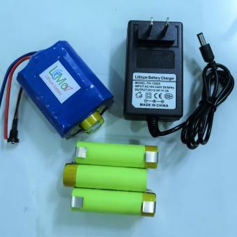 Khối pin Ryobi 12V 5AH xả 40A. Pin máy khoan Ryobi 12V đóng khối hoàn thiện + tặng kèm sạc nhanh 2A. Khối pin Ryobi đầu lồi, được đóng từ 6 cell pin nội trở thấp (dòng xả cao) + Mạch bảo vệ 3S 40A cân bằng, hàn sẵn jack sạc LIMO