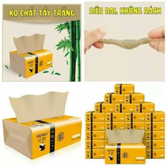 1 SÉT 5 GÓI KHĂN GIẤY RÚT  GIẤY ĂN GẤU TRÚC SIPIAO NGUYÊN LIỆU SỢI TRE CAO CẤP  KHÔNG CHỨA CHẤT TẨY TRẮNG MỀM  DAI VÀ ĐẶC BIẾT KHÔNG CÓ MÙI