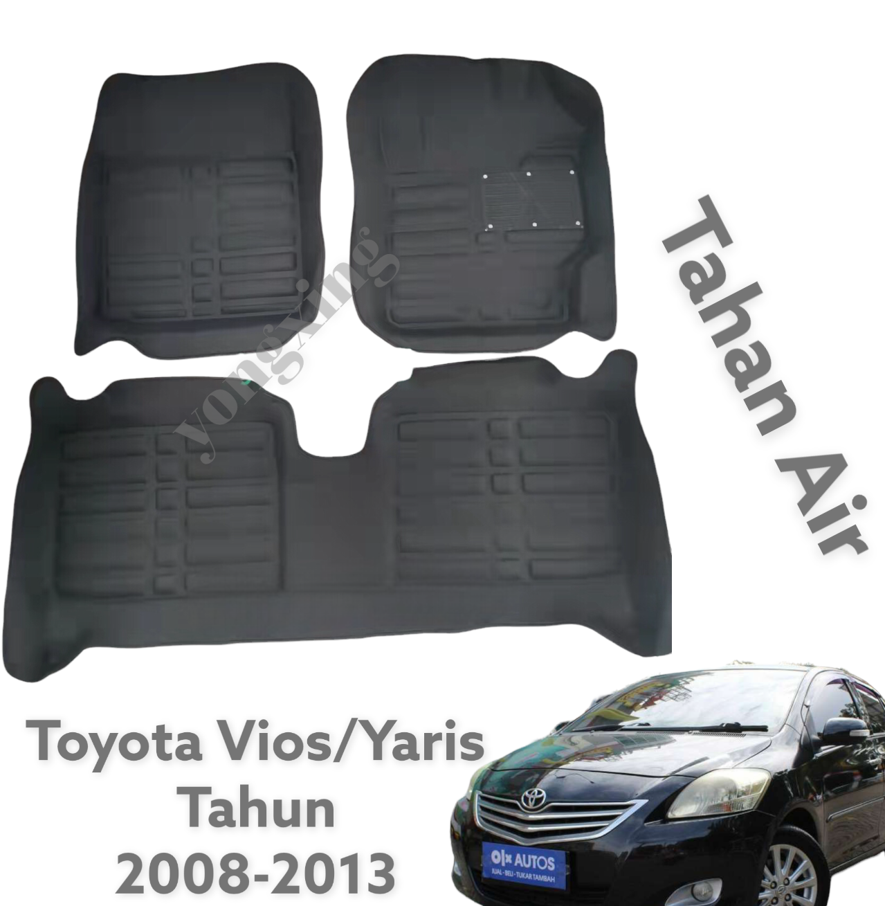 Karpet Mobil 5D Premium Toyota 08-13 vios/yaris 14-21 vios/yaris Presisi Plug and Play Harga 680,000 rupiah*Gratis Ongkir