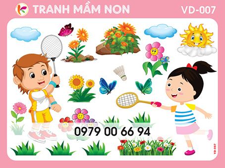 Decal mầm non- góc vận động 007