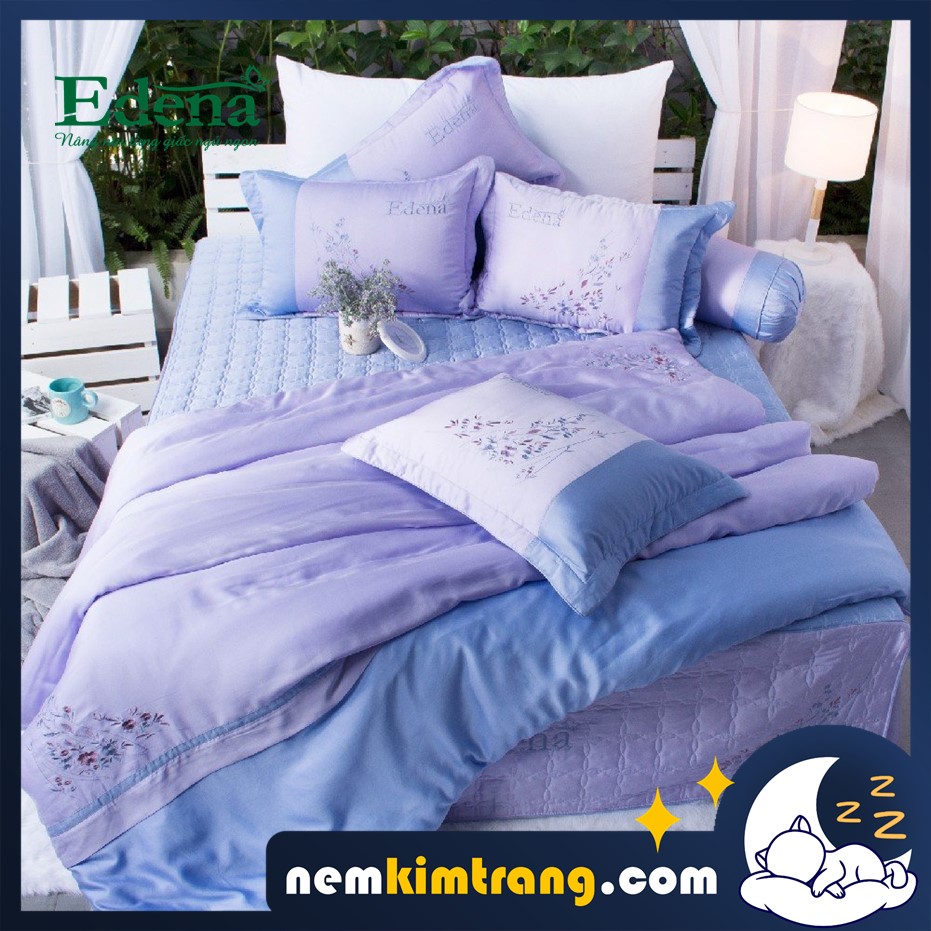 Bộ ga nệm tencel edena mẫu 738 - chính hãng, cao cấp