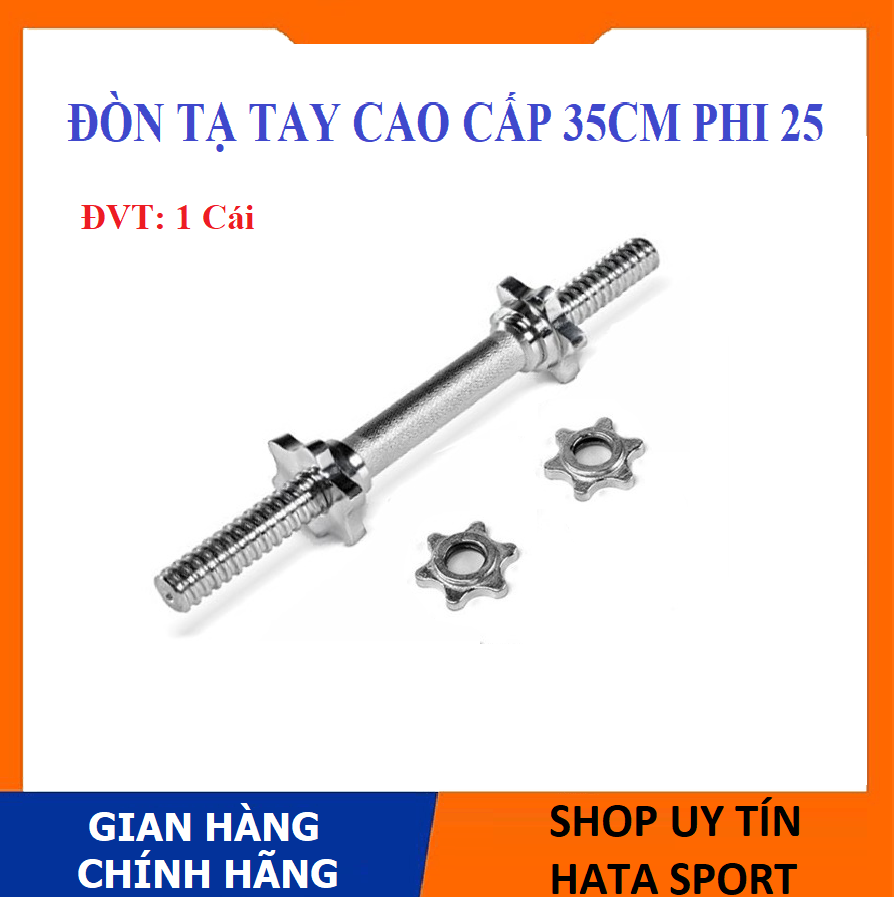 (ĐVT: 1 Cái) Đòn tạ ngắn 35cm tập tay cao cấp, Tay đòn ngắn 35cm sắt xi đặc cứng cáp, chắc chắn