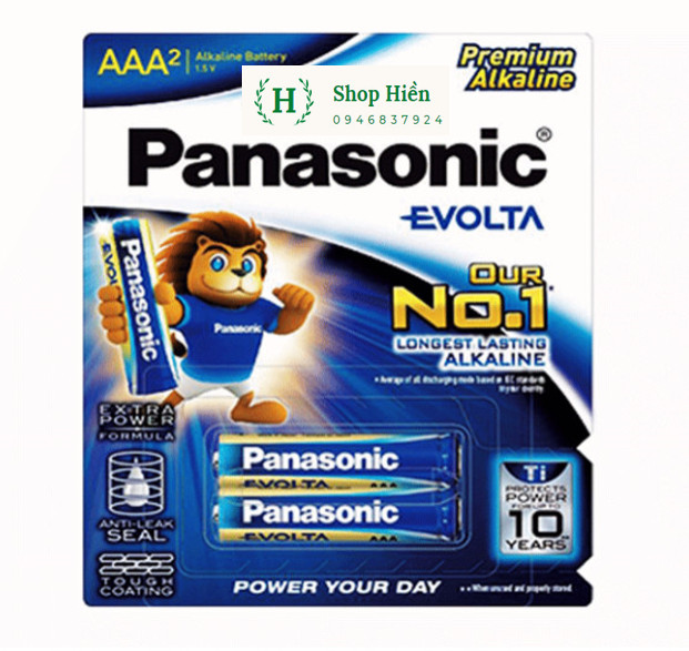 Hộ 12 vỉ pin aaa kiềm evolta panasonic lr03eg/2b vỉ 2 viên