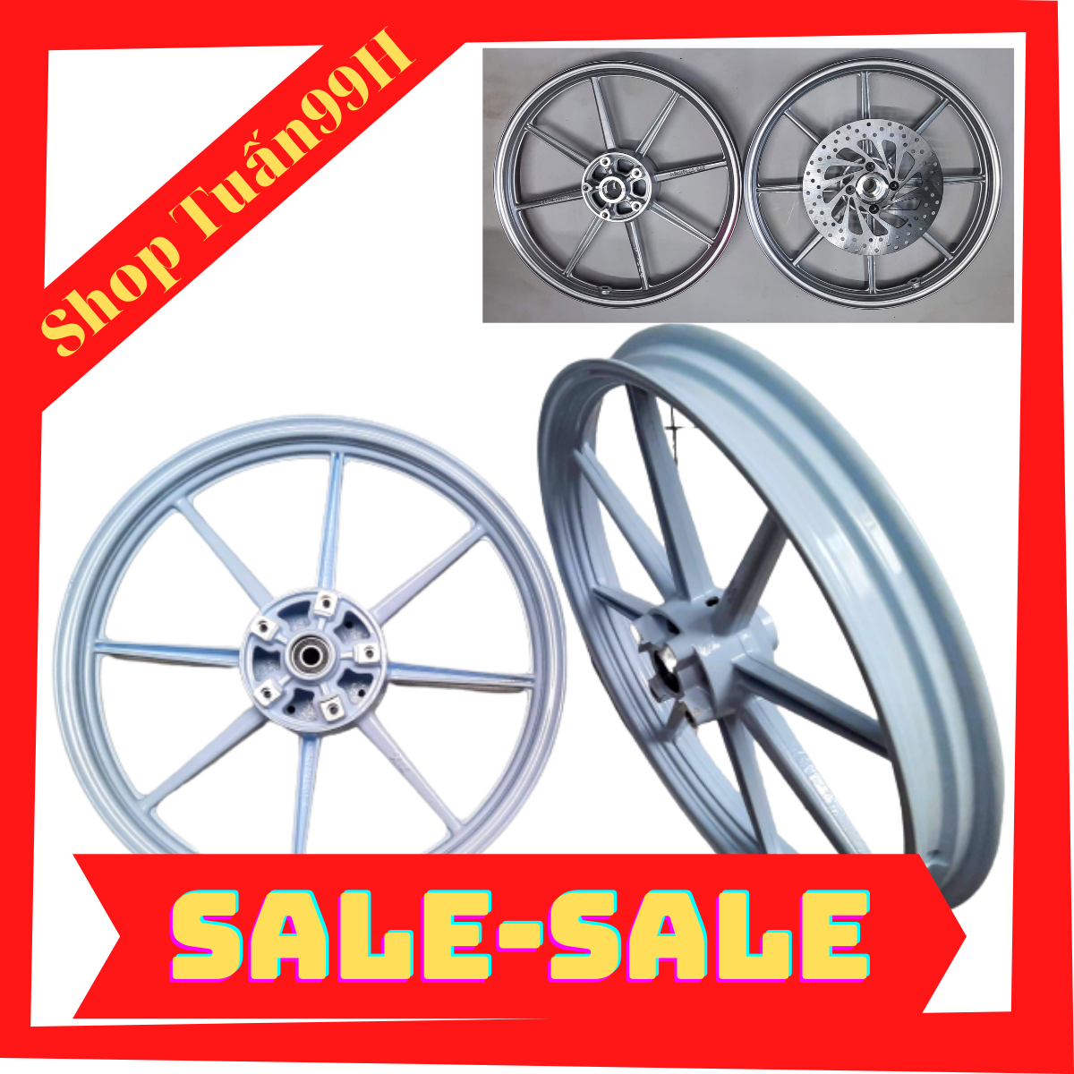 Mâm 8 cây kiểu như RCB dành cho Exiter 150 bản nhỏ 1.4 và 1.6