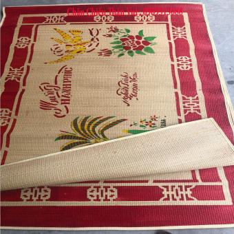 Chiếu Cói In Dừa - Chiếu Cói Thái Bình Kích Thước 1m4 / 1m5 / 1m6/ 1m8/ 2mx2m2