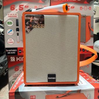 Loa Bluetooth KIMISO QS-640 có tay Xách kèm 1 micro karaoke không dây