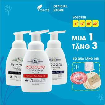 Nước Rửa Tay Bồ Hòn Hữu Cơ ECOCARE 250ml - Sạch khuẩn, chăm sóc da tay, tinh dầu khử mùi