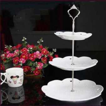 Đĩa Đựng  Hoa Quả, Bánh Kẹo 3 Tầng Tròn