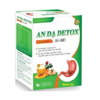 An Dạ Detox Curcumin- Giúp Giảm Nhanh Các Triệu Chứng Viêm Đau Dạ Dày, Viêm Loét Dạ Dày,Tá Tràng,- Dược Phẩm Bách Lộc