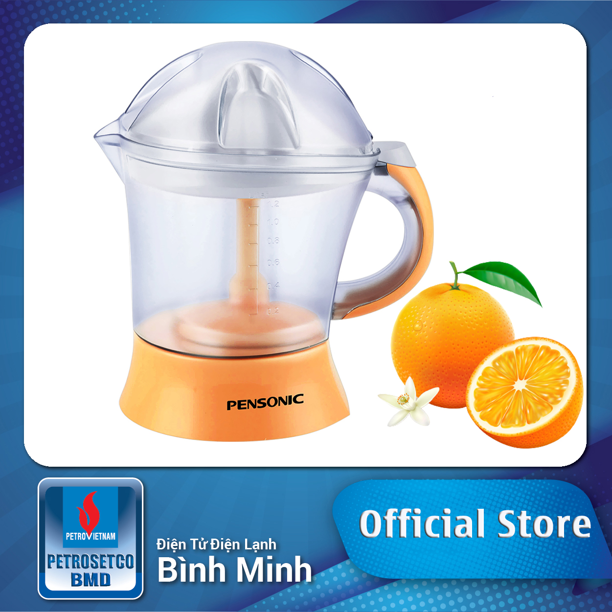 Máy Vắt Cam Pensonic PJ-101 nhỏ gọn công suất lớn khả năng vắt cao tiết kiệm điện - Hàng chính hãng