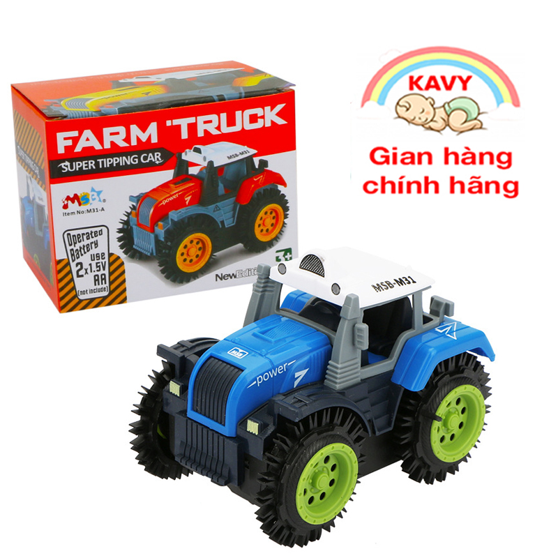 Đồ chơi mô hình xe tải nông trại chạy bằng pin, nhanh và vô cùng bền bỉ, nhựa nguyên sinh an toàn (nhiều màu sắc)-KAVY