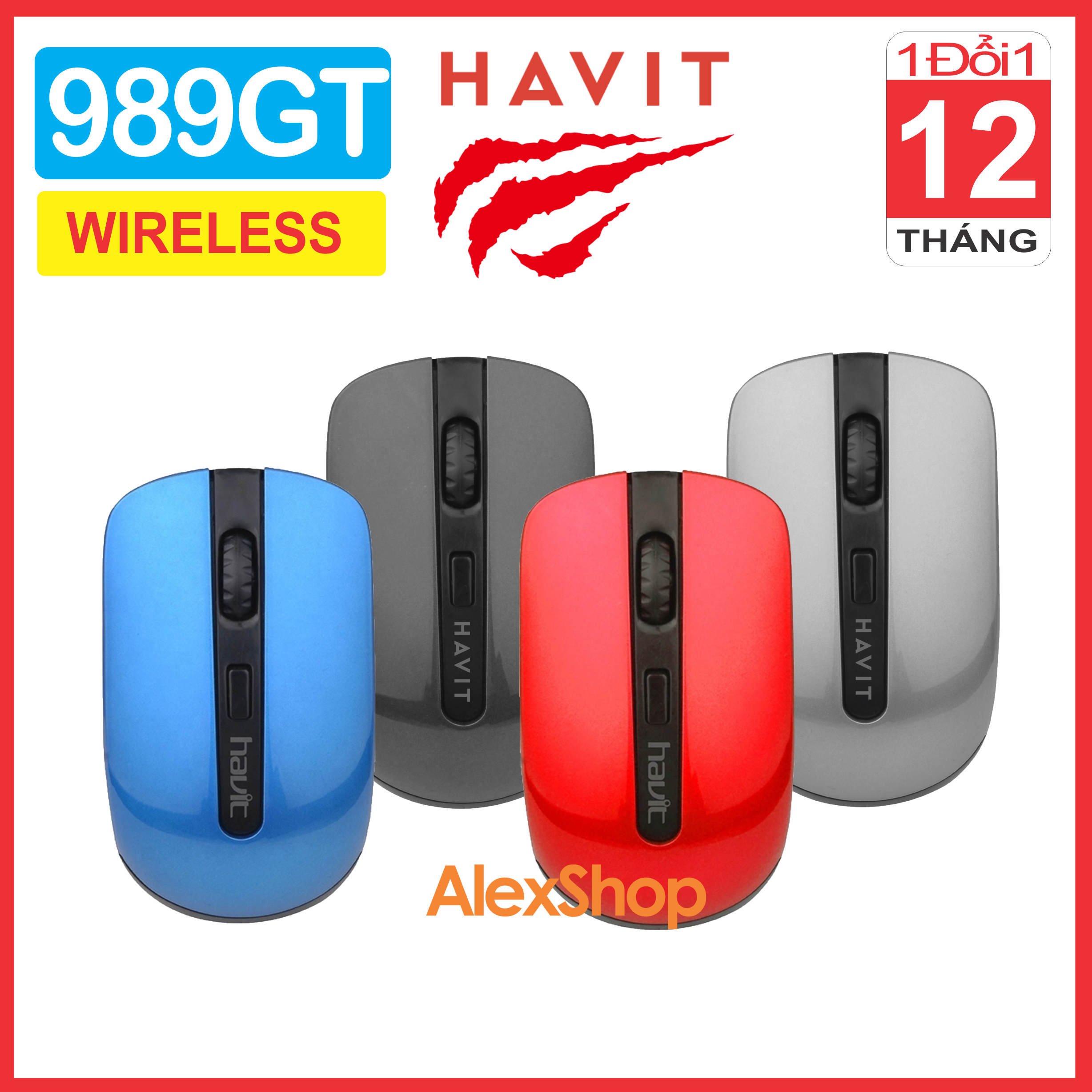 Havit 989gt chuột không dây văn phòng - bảo hành 1 đổi 1 12 tháng