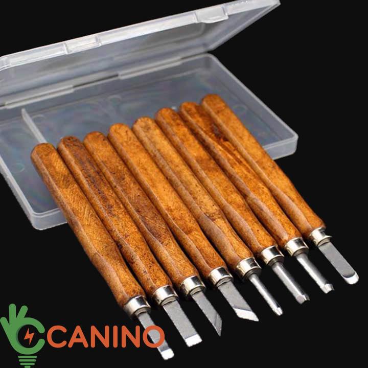 Bộ dụng cụ khắc, đục, tiện gỗ đa năng 12in1 Canino cao cấp