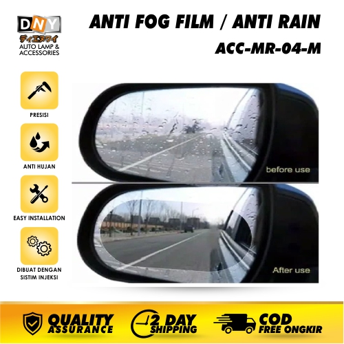 DNY ANTI FOG FILM / ANTI RAIN / ANTI HUJAN PELINDUNG KACA SPION MOBIL 10cm Harga 15,618 rupiah*Gratis Ongkir