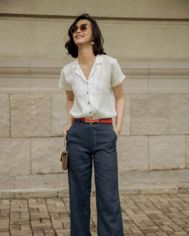 Quần Dài Linen Xanh Harmony QD58-XD